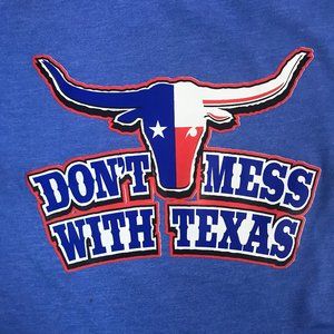 Don’t Mess With Texas, Short Sleeve T-Shirt, Unisex, Heather Columbia Blue, NEW